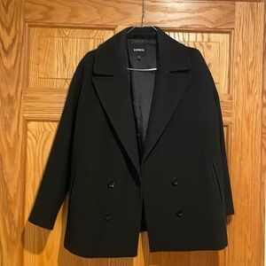 Express Black Dress Coat